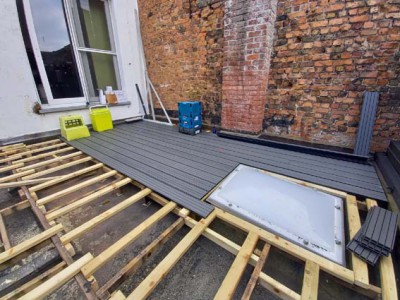 Terras van composiet